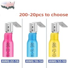 Heat Shrink Quick Disconnect Piggyback 22-10AWG Wire Crimp Connectors Terminals