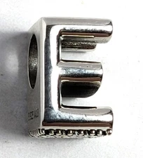 Authentic Pandora Charm, Alphabet Letter E #797459