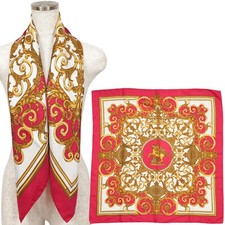 Hermes "TUILERIES" Carre 90 Silk 100 Scarf Vintage Rare Cleaned