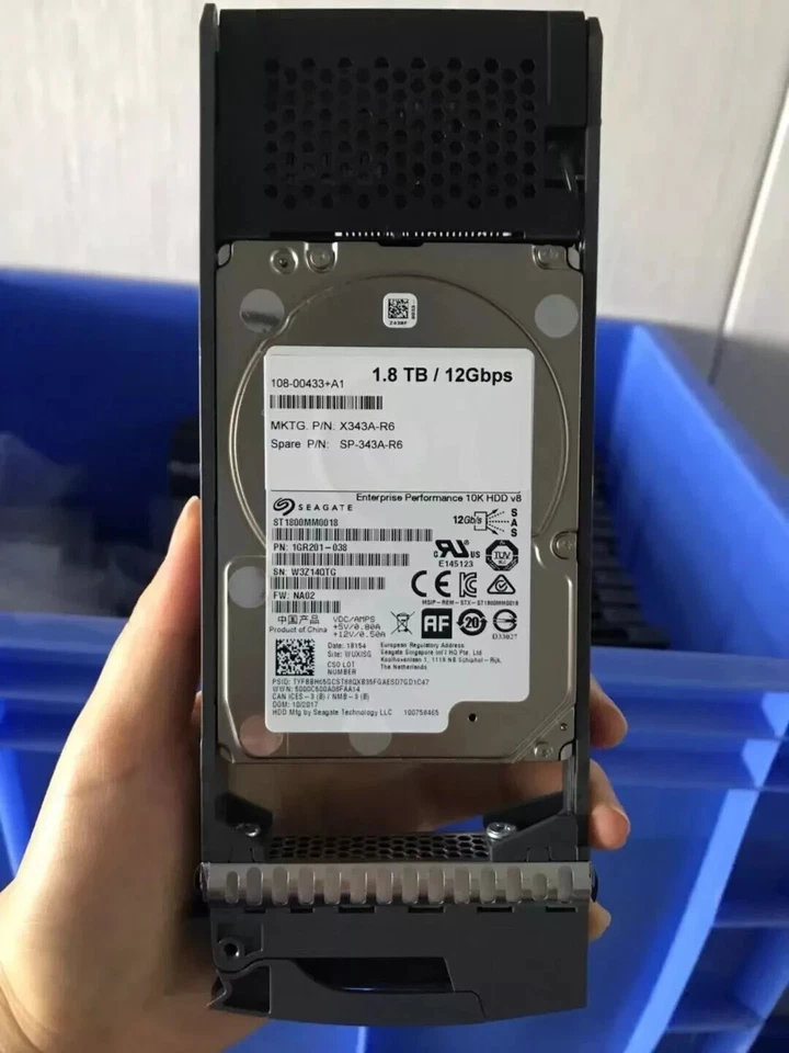 NetApp X343A-R6 1.8T 10K 12Gbps SAS 2.5" HDD Hard Drive 108-00433 DS224C - Image 3 of 4