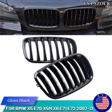 Front Gloss Black Kidney Grill For BMW X5 E70...