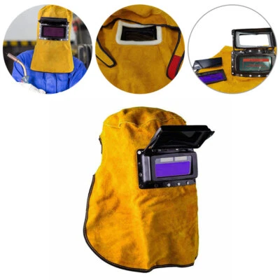 Solar Auto Darkening Filter Lens Welder Leather Hood Welding Helmet Mask