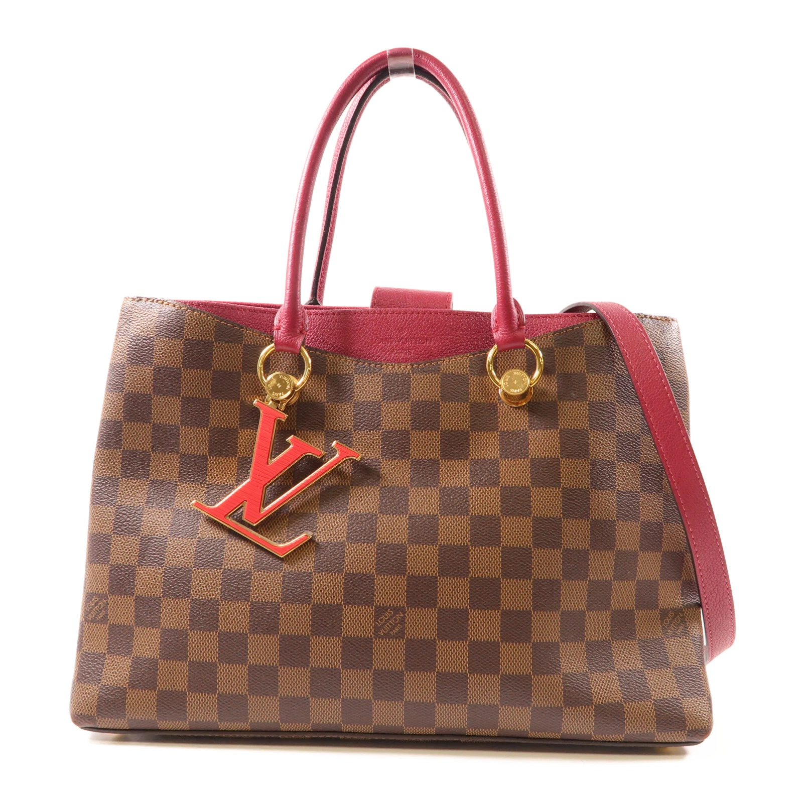 LOUIS VUITTON（LV） Borsa a tracolla Louis Vuitton LV GHW Riverside 2 vie N40052 Damier marrone rosso
