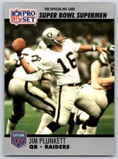 1990 Pro Set Super Bowl XXV Silver Anniversary JIM PLUNKETT #35 Raiders