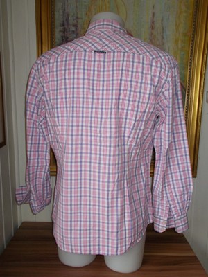 Chemise Homme Gaastra En Coton - Grands Carreaux Roses - Taille M 40 - Occasion Très Bon état