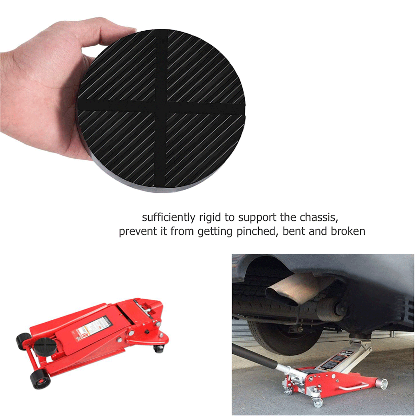 Floor Jack Pads Rubber Adapter Slotted Pad Car Truck Cross Frame Rail