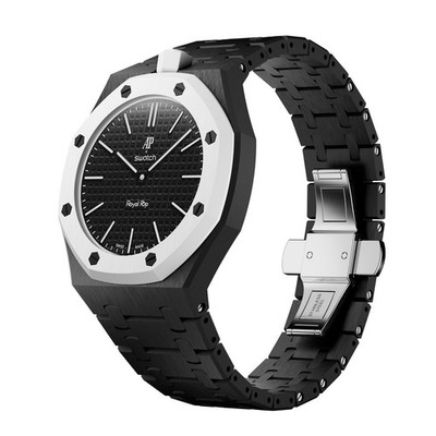 New Watch Strap For AP Royal Pop x Swatch Black Adjustable  Bioceramic | Presale