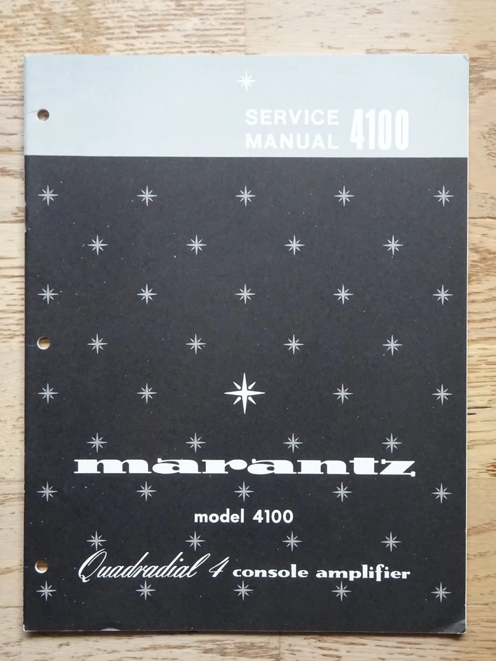 ⭐️⭐️⭐️ Marantz Model 4100 Quadradial Amplifier SERVICE MANUAL ORIGINAL! ⭐️⭐️⭐️ - Bild 2 von 4