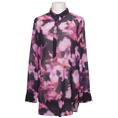 Comma, Bluse, Größe: 36, Pink/Schwarz/Lila, Polyester, Print, Damen #k0K