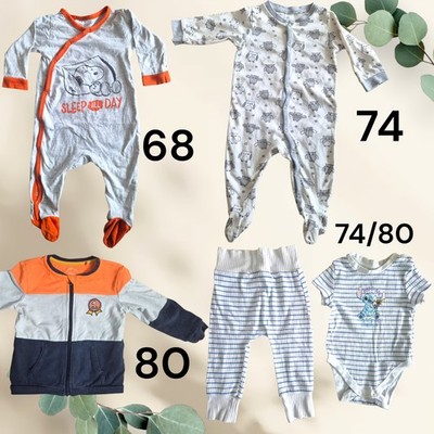 Baby Jungen Unisex Paket Strampler Schlafanzug Peanut Snoopy Stitch Disney Baby