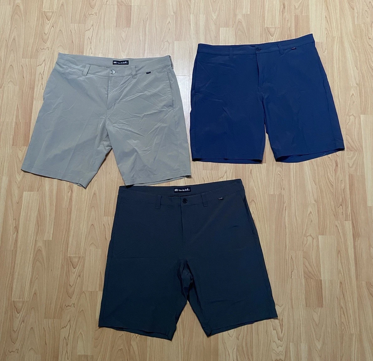 Travis Mathew Golf Shorts Bundle Size 38 Stretch Sun Protection Striped Comfort