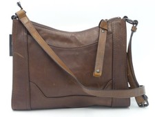 Borsa a mano Frye Melissa con zip in pelle marrone scuro