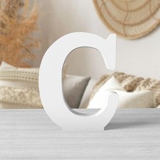 6 Inch White Wood Letters Unfinished Wood Letters for Wall Decor Decorative S...