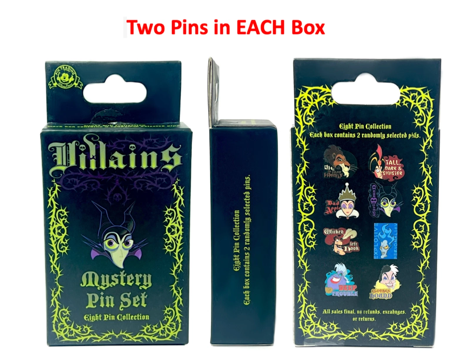 VINTAGE 2015 Mystery Disney Pin Box SEALED Villains Scar Hook Cruella Hades+ NEW