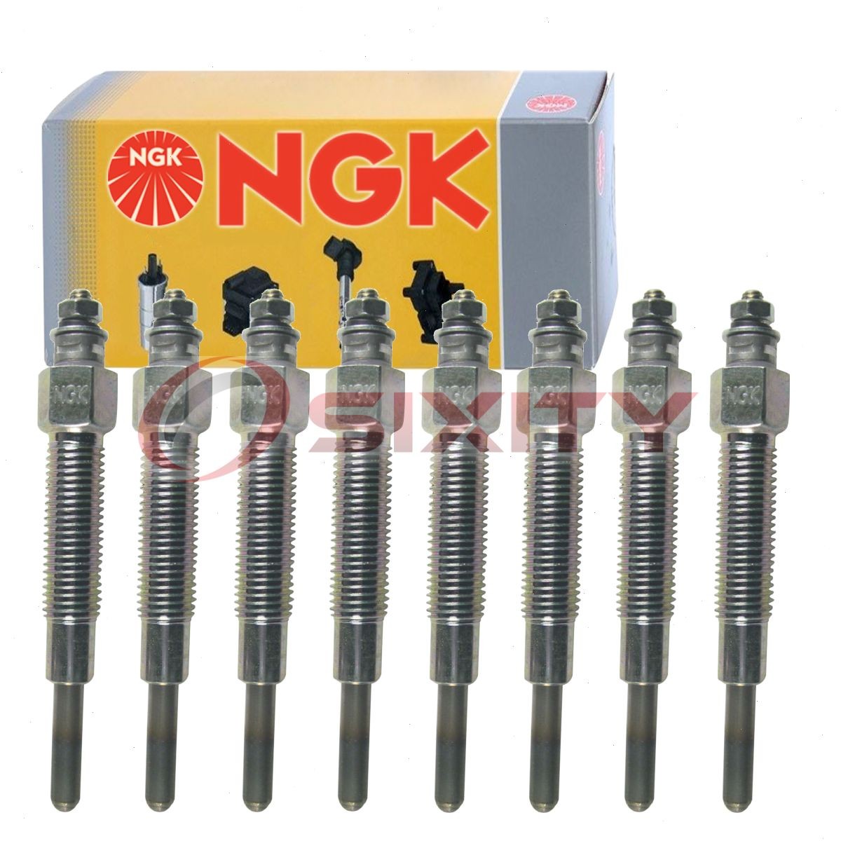 8 pc NGK 4937 Y-707RS Glow Diesel Glow Plugs for DG-120 5-86101644-0 tf