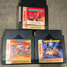 Nintendo NES Tengen 3 Game Lot: Gauntlet, Road Runner & Vindicators TESTED