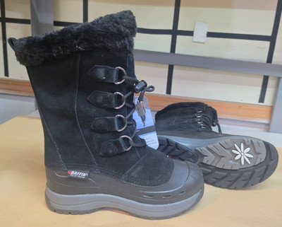 BAFFIN Women's Chloe Suede Winter Boots, Black - Ladies Size US 9
