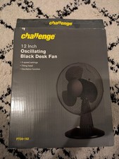 Challenge FT30-16J Oscillating Desk Fan 12-inch 3-Speed 240v/30w Black