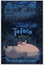 My Neighbor Totoro screen print by Laurent Durieux #/175 Miyazaki Ghibli Mondo