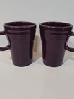 Set of 2 Fiesta Mulberry Tall Latte Mugs Ring Handled Thumb Rest Fiestaware HLC
