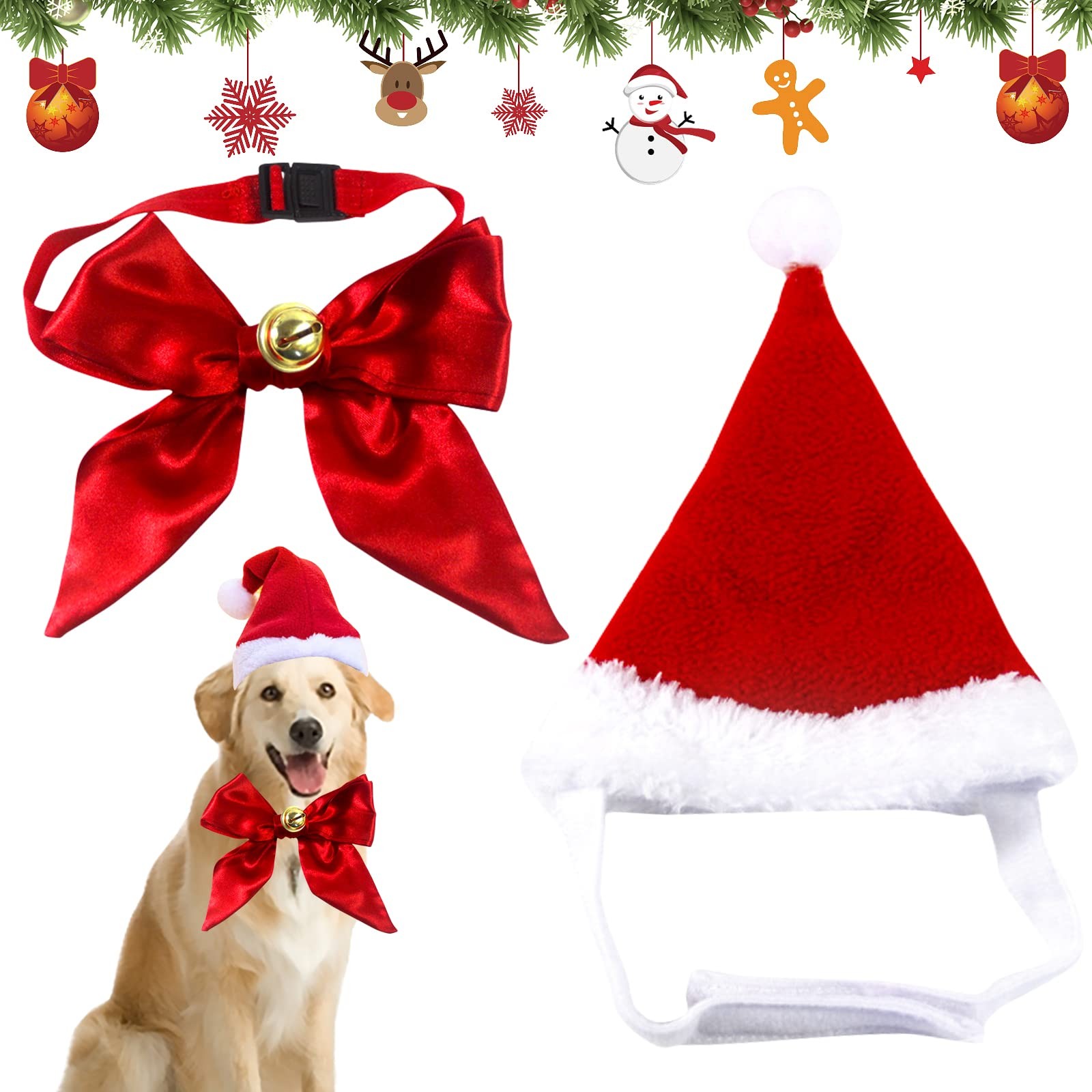 Cappello di Natale per cani cappelli di Natale per gatti accessori p BDTJ