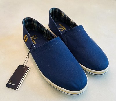 Men s Fred Perry Kingston Stamp down Slip On Size 6 UK Or 7 US See Description