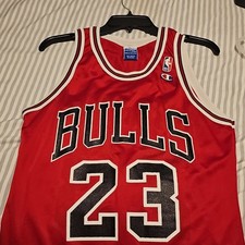 Champion Chicago Bulls Michael Jordan NBA Jersey Red Size 40