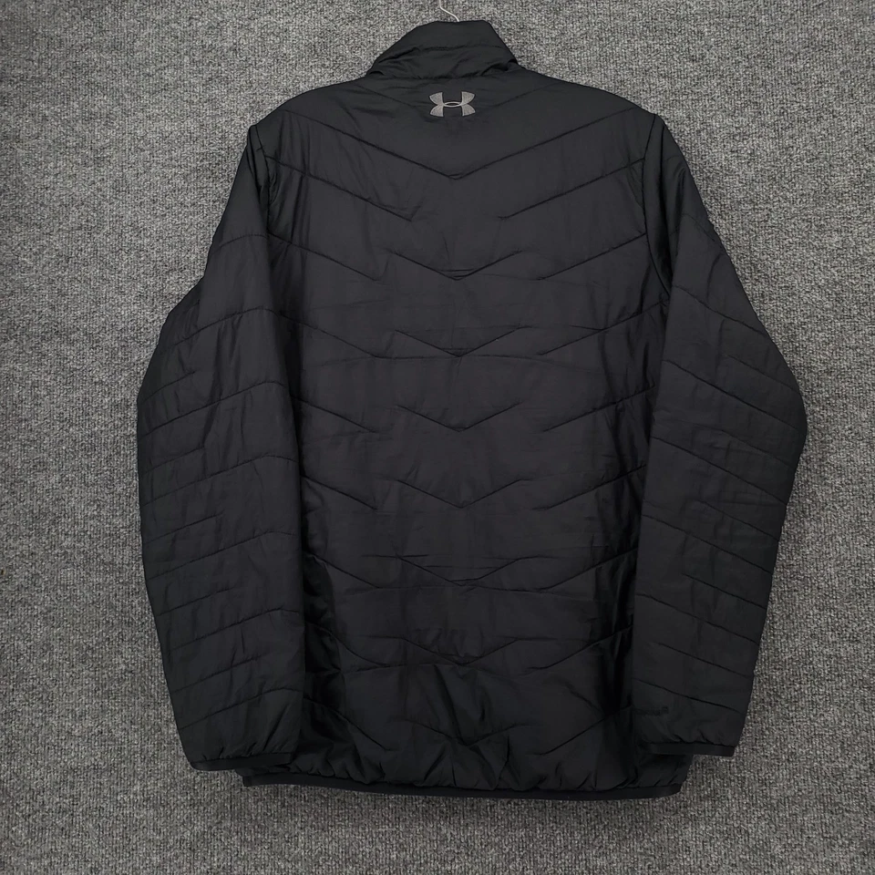 Chaqueta Under Armour Niños YXL Negra Cremallera Completa Suelta Coldgear Reactor Tormenta Exterior Foto 2 de 4