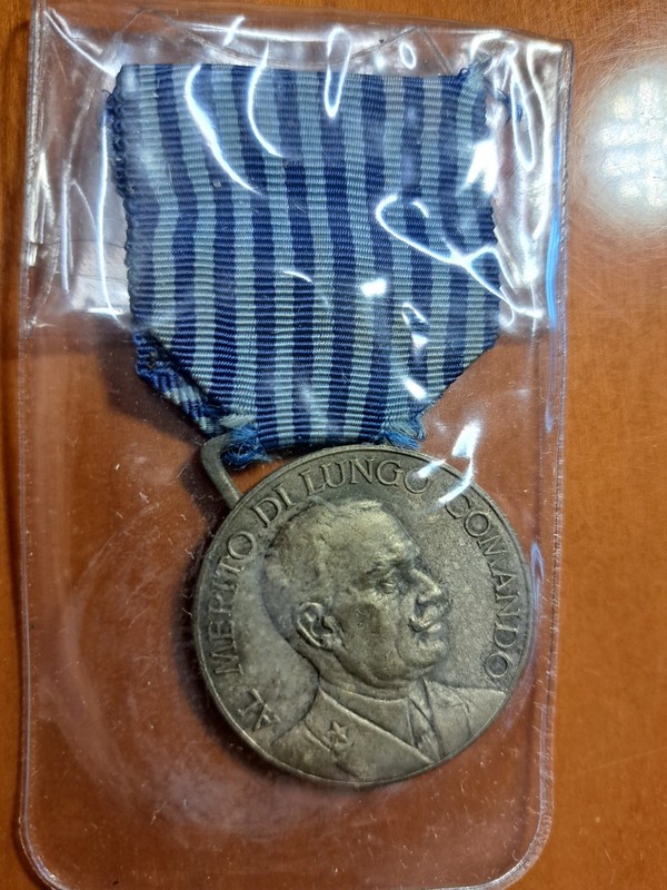 Italy Italian Army Long Command Merit Medal, Silver Grade