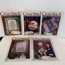 LOT OF 5 Vintage CROSS STITCH  COUNTRY CRAFTS MAGAZINES Christmas issues etc