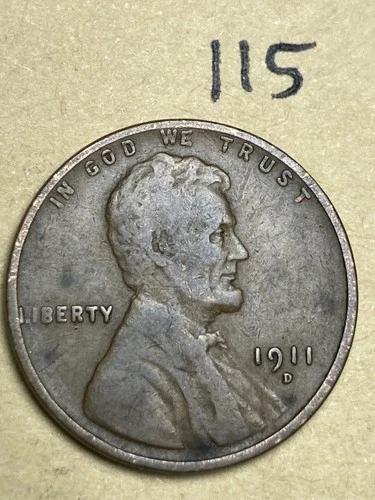 1911-D LINCOLN WHEAT CENT, "FINE" condition coin #115