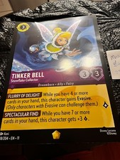 Lorcana Oversized jumbo promo Card Rare Tinker Bell Snowflake Collector Giant