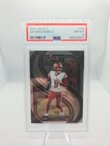 Jayden Daniels RC 2024 Select Football PSA 8 Commanders