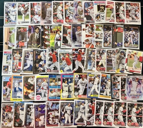 Huge Shohei Ohtani Lot 60 Cards 2019-2025 Topps Heritage Bowman Angels Dodgers