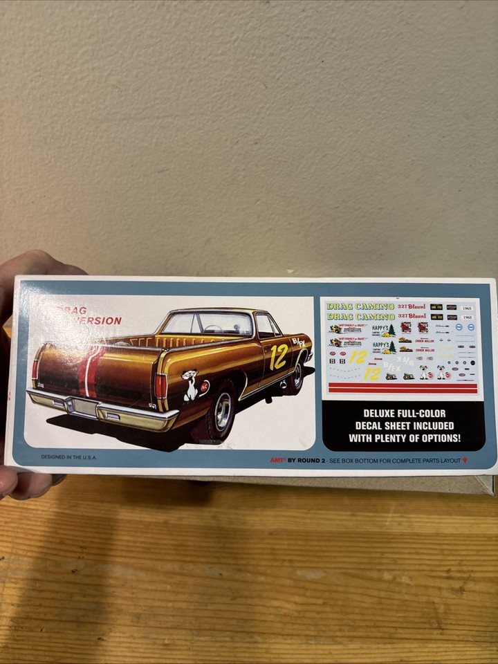 AMT 1/25 Scale Model Kit 1965 Chevy El Camino Pickup With Custom Camper ...
