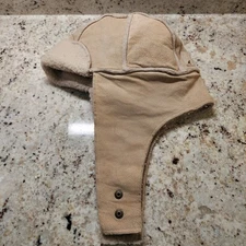 Winter Kangol Blue Suede Leather Aviator Trapper Hat Lined Y2K  XL Extra Large