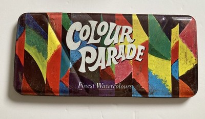 Vintage Malkasten 60er Aquarellfarben Set gebraucht  Farbparade  Requisite / Display