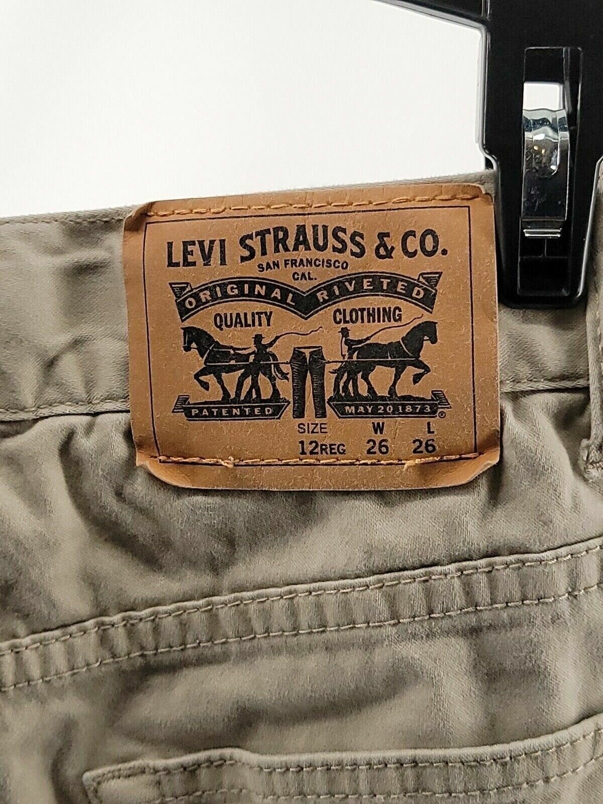 Levis Joggers Youth Boys Size 12 Reg W26xL26 Cuffed Khaki Chino Pants thumbnail 3