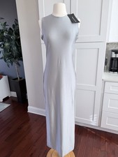 PrettyLittleThing Women's Maternity Grey Disco Racer Midi Dress Size 10