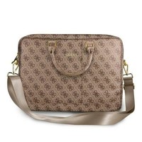 "Torba Guess 4G Uptown Na Laptopa 16\" - BrąZowa - N/A Guess"