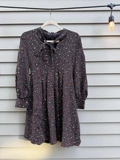 $159 Madewell Balsam Tie-Neck Dress in Starry Night - Size 0