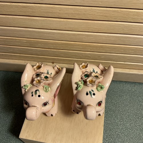 Vintage Pink Elephant Salt And Pepper Shakers - Picture 3 of 6