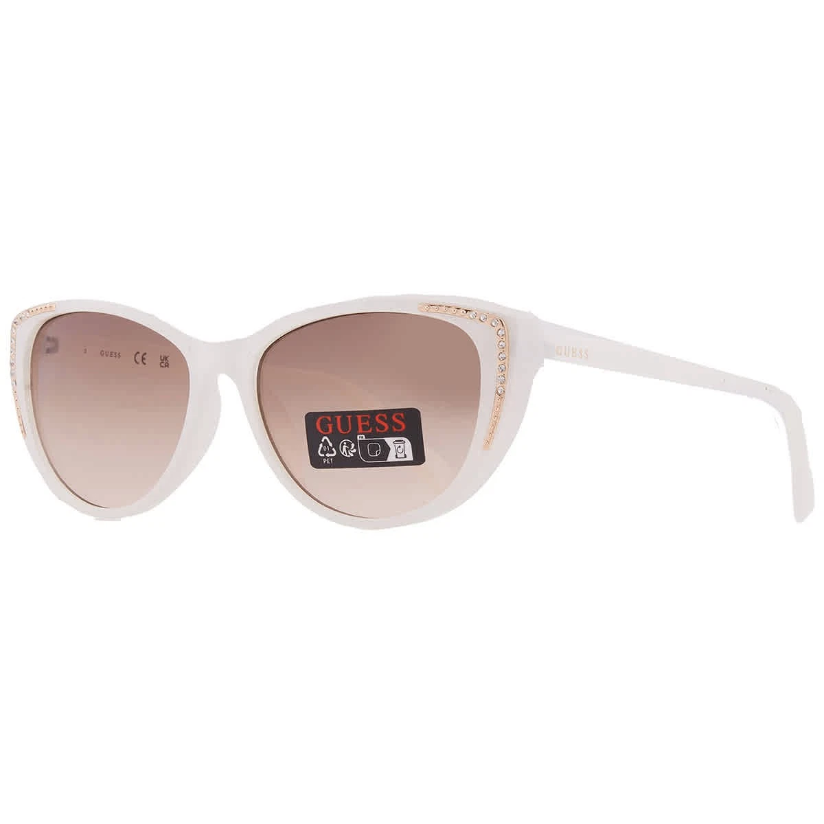 Guess Oversized Round Gold  and White Y2K Sunglasses - GU7686-32F Guess GU00262 32A - Sunglasses for Woman – LookerOnline main image 4