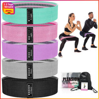 FitnessbäNder WiderstandsbäNder 5Er Set StoffbäNder FüR Krafttraining Yoga