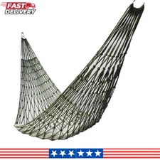 Nylon Rope Hammock Outdoor Sleeping Net Bed Portable Camping Garden Beach Yard