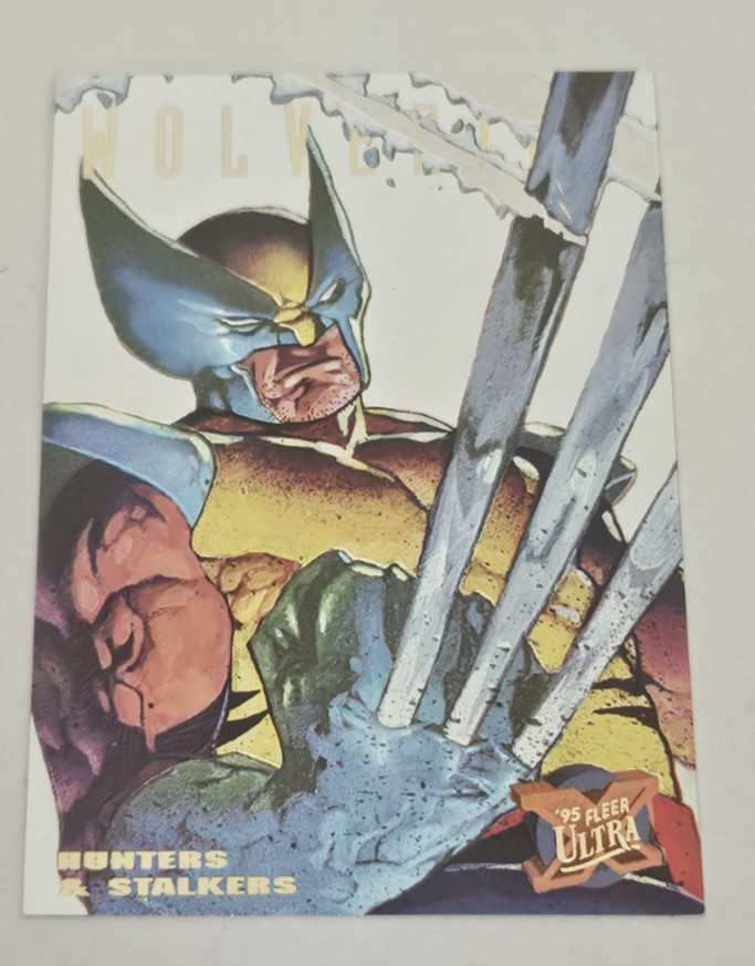 1995 Ultra X-Men Hunters and Stalkers WOLVERINE SILVER Card # 7 Marvel Fleer