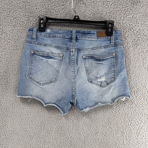 Judy blaue Damenshorts 27 Spitze distressed zerrissen dehnbar Denim Jeans J5 - Bild 2 von 7