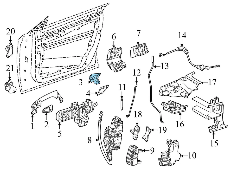 MERCEDES-BENZ CLA45 AMG - Delantero IZQUIERDO Exterior PUERTA BLOQUEO Cilindro Tapa Foto 4 de 4