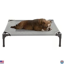 Elevated Dog Bed 30x24" Portable Pet Cot Non-Slip Feet Indoor/Outdoor Up to