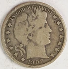 VG 1907 O Barber Half Dollar